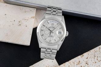 Thumbnail von Tudor Prince Date Day Linen Dial Edelstahl Automatik Herrenuhr Ref. 76200