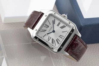 Thumbnail von Cartier Santos Dumont Edelstahl Herrenuhr Ref. WSSA0022 Box & Papiere