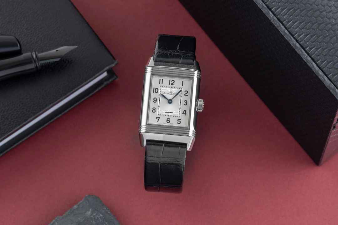  Jaeger-LeCoultre Reverso Classic Small Duetto Stahl Diamanten Handaufzug Ref. Q2668430 211.8.44 B&P 