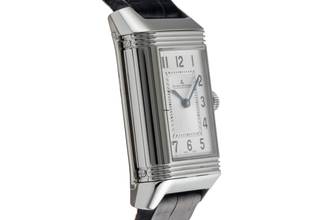 Thumbnail von Jaeger-LeCoultre Reverso Classic Small Duetto Stahl Diamanten Handaufzug Ref. Q2668430 211.8.44 B&P