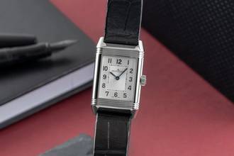 Thumbnail von Jaeger-LeCoultre Reverso Classic Small Duetto Stahl Diamanten Handaufzug Ref. Q2668430 211.8.44 B&P