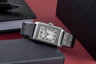 Thumbnail von Jaeger-LeCoultre Reverso Classic Small Duetto Stahl Diamanten Handaufzug Ref. Q2668430 211.8.44 B&P