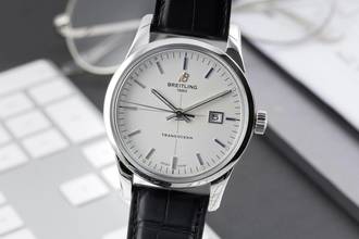  Breitling Transocean Edelstahl Automatik Herrenuhr Ref. A1036012/G721 B&P 2014 