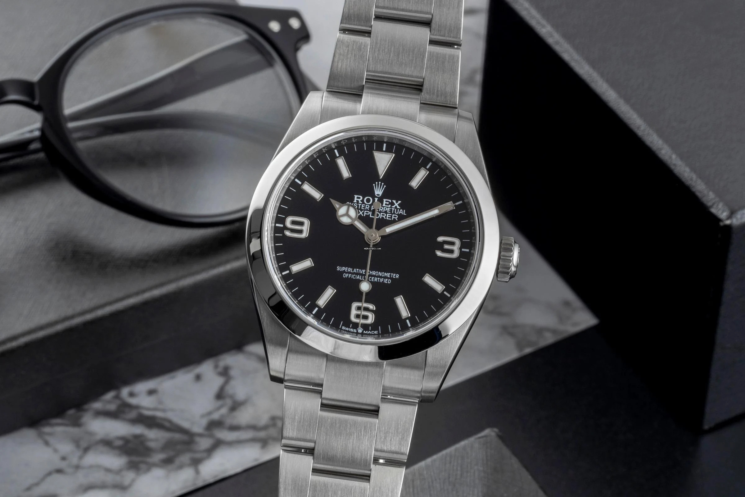  Rolex Explorer 40 Oyster Edelstahl Automatik Herrenuhr Ref. 224270 