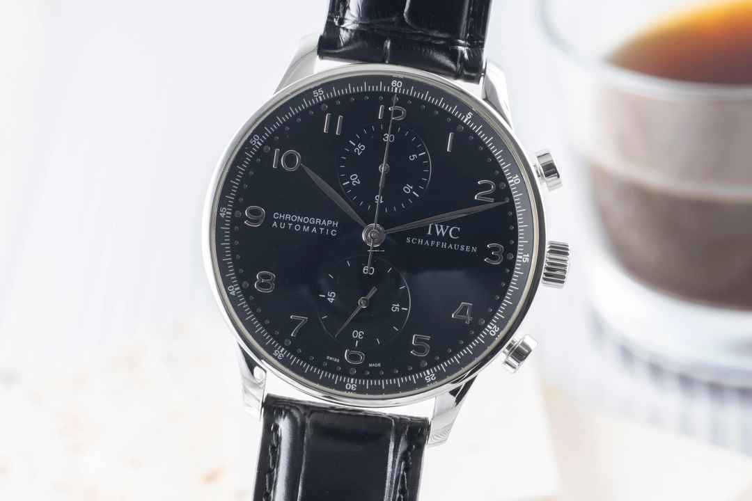  IWC Portugieser Chronograph Automatik Stahl Herrenuhr Ref. IW371438 B&P 2015 