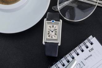 Thumbnail von Cartier Tank Basculante Edelstahl unisex Saphirglas Ref. W1011258 Klassiker B&P