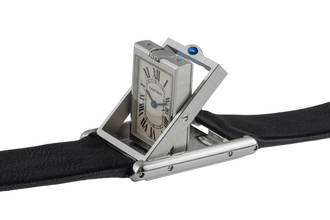 Thumbnail von Cartier Tank Basculante Edelstahl unisex Saphirglas Ref. W1011258 Klassiker B&P
