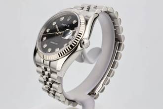 Thumbnail von Rolex Datejust 36 36mm Jubilee Black Anniversary Diamonds Dial - With Box And Papers - 116234 2015