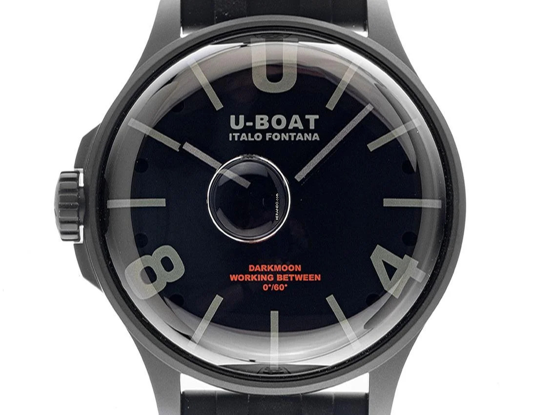  U-Boat Darkmoon BK schwarz PVD Ref.9545 Full Set Neu 