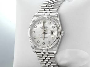 Thumbnail von Rolex Datejust 36 36mm 116234 2012 Stahl Weissgold 750 Diamanten Perlmutt Automatik Stainless Steel 18kt White Gold Jubilé-band Chronometer Oyster