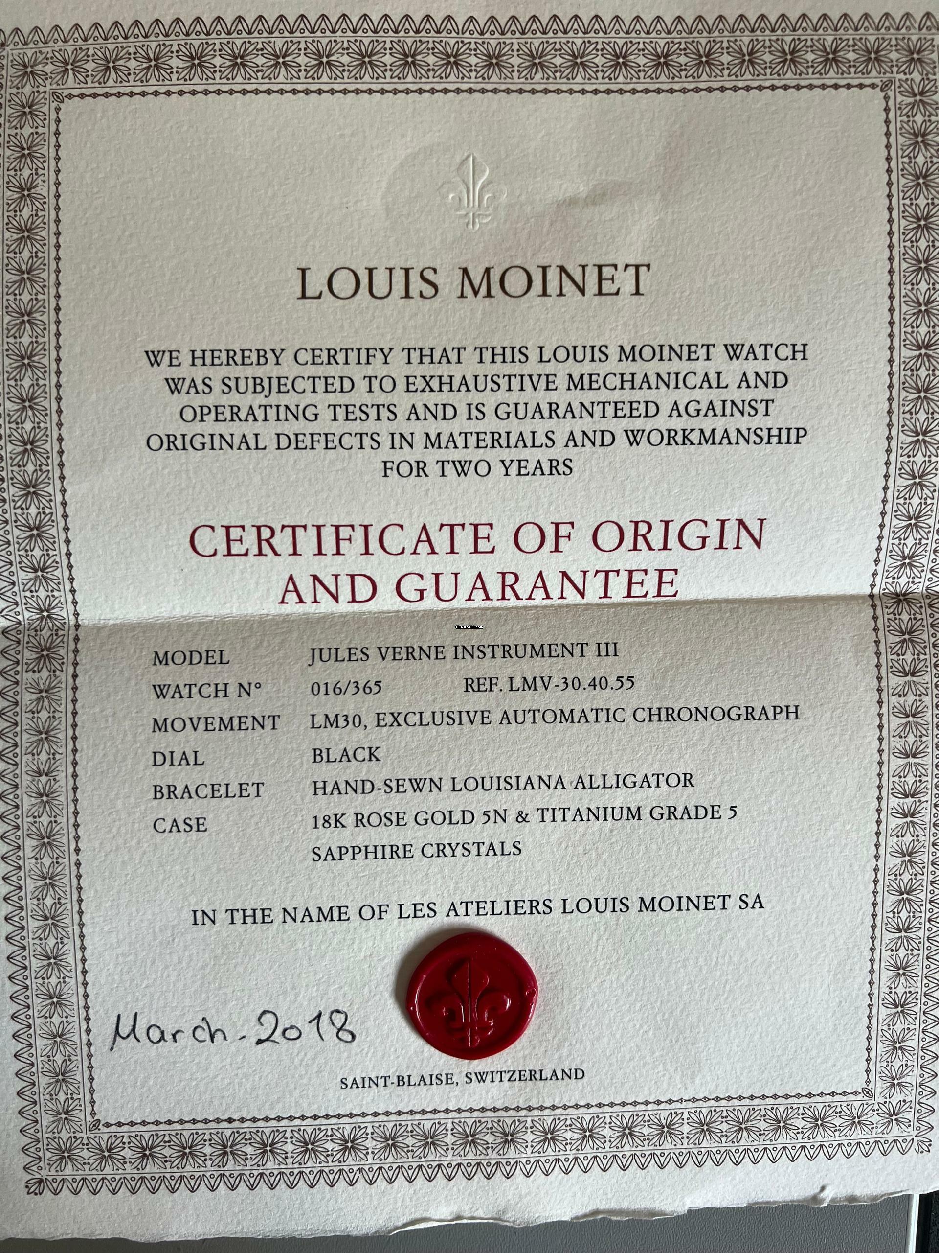 Thumbnail von Louis Moinet Jules Verne Instrument III Black/Gold