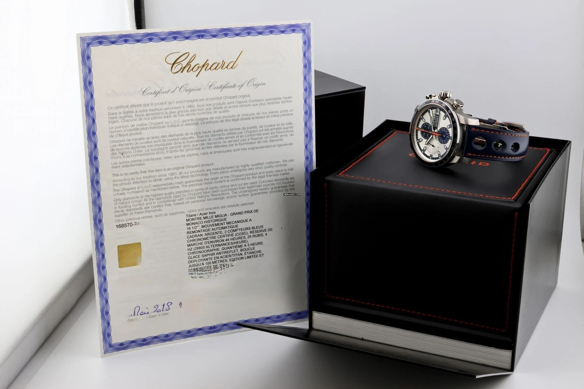  Chopard Grand Prix de Monaco Historique Mille Miglia Grand Prix De Monaco Historique - Limited Edition - With Box And Papers - 168570-3004 2018 