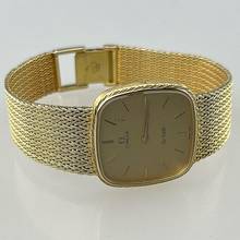Thumbnail von Omega De Ville Herren / Unisex Vintage Armbanduhr Quarz 1365 Gehäuse und Band 14 K 585 Gelbgold Original Box Erstbesitz