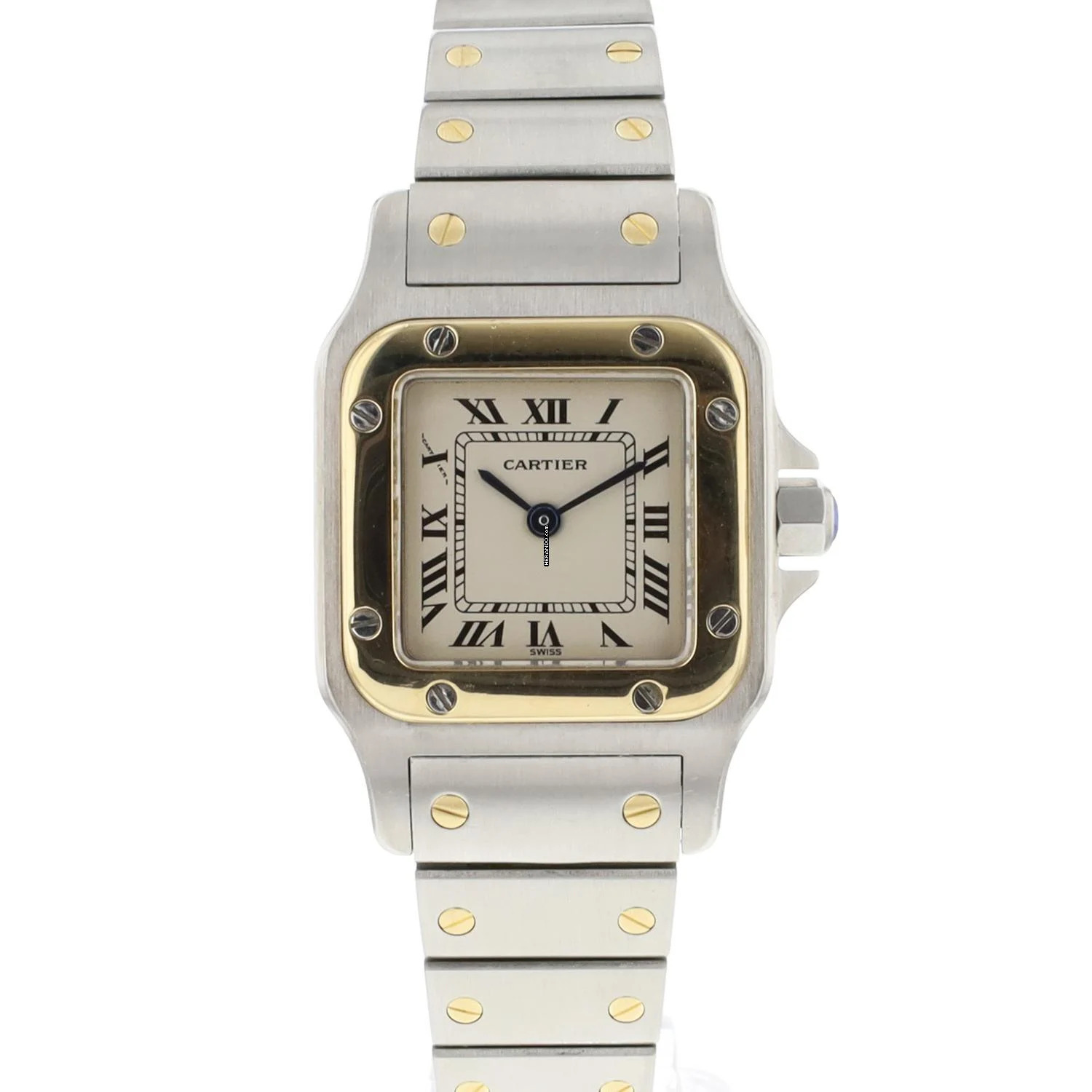  Cartier Santos Galbée PM Steel Gold 