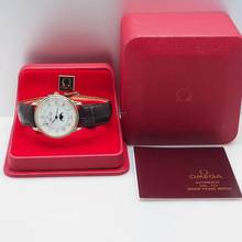 Thumbnail von Omega Triple Date Moonphase Cal.715 Gold 18k/750 RARE collectors watch TOP Condition