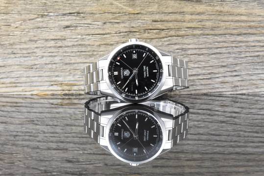  TAG Heuer Carrera Calibre 7 GMT / Twin Time Black Dial 39MM Automatik - 2011 