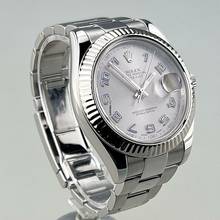 Thumbnail von Rolex Datejust II Stahlgehäuse Weißgoldlünette 41 mm Zifferblatt silber arabische Ziffern LC100 Full Set deutsche Auslieferung EK 10/2009 Revision 11/2025