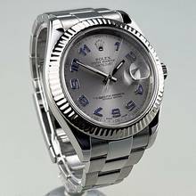 Thumbnail von Rolex Datejust II Stahlgehäuse Weißgoldlünette 41 mm Zifferblatt silber arabische Ziffern LC100 Full Set deutsche Auslieferung EK 10/2009 Revision 11/2025