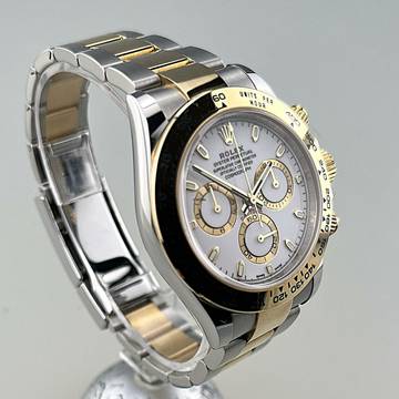  Rolex Daytona Stahl Gelbgold Zifferblatt weiß 116503 Originalzustand nicht poliert perfektes Full Set EK 02/2020 Erstbesitz 