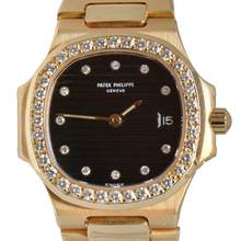 Thumbnail von Patek Philippe Nautilus 4700/3 Lady 27MM Factory diamonds dial and bezel gold 18KT TOP Condition