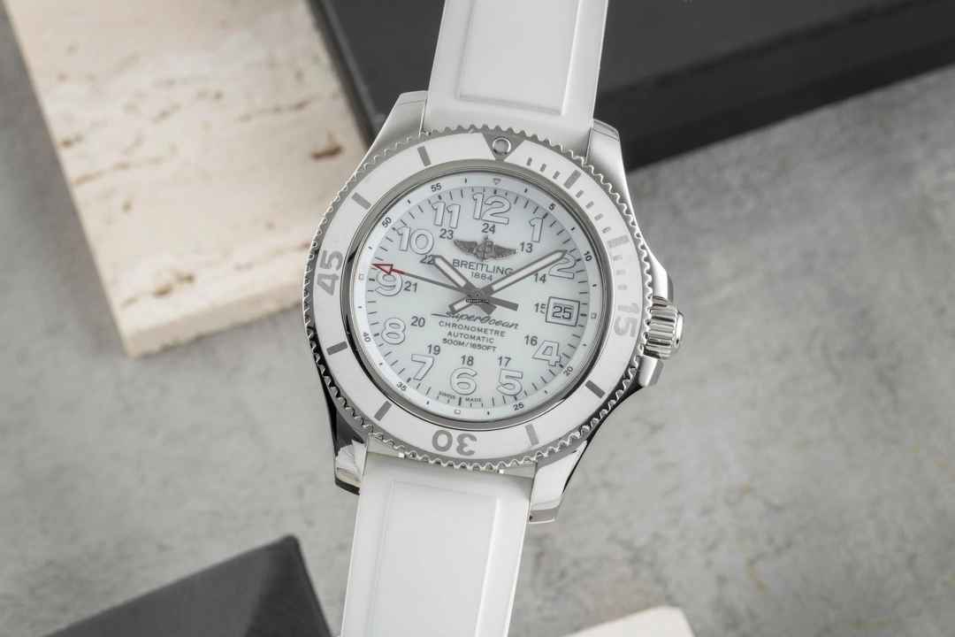  Breitling Superocean II 42 Stahl Automatik Herrenuhr Ref. A17365D2/A766 B&P 2016 