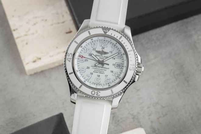  Breitling Superocean II 42 Stahl Automatik Herrenuhr Ref. A17365D2/A766 B&P 2016 