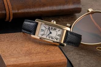 Thumbnail von Cartier Tank Américaine 18K (0,750) Gelbgold Damenuhr Gold Ref. W26015K2 1710