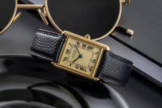 Thumbnail von Cartier Tank Vermeil must Tank GM Vermeil Ivory Dial Silber Herrenuhr Medium Ref. 681006