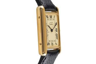 Thumbnail von Cartier Tank Vermeil must Tank GM Vermeil Ivory Dial Silber Herrenuhr Medium Ref. 681006