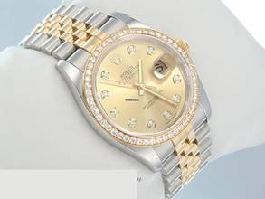 Thumbnail von Rolex Datejust 36 36mm 116243 2012 Lc100 Stahl Gelbgold 750 Diamanten Automatik