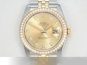 Thumbnail von Rolex Datejust 36 36mm 116243 2012 Lc100 Stahl Gelbgold 750 Diamanten Automatik