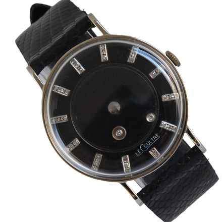  Jaeger-LeCoultre Mysterious by Vacheron Constantin Factory baguette diamonds black dial white gold 14KT 