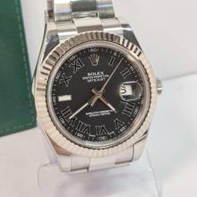 Thumbnail von Rolex Datejust II 41mm Ouro Branco & Aço Black Roman Dial Automático Completo