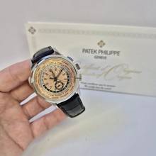 Thumbnail von Patek Philippe World Time Chronograph Flyback Salmon Dial 41mm Automático Completo