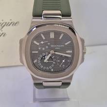 Thumbnail von Patek Philippe Nautilus Moonphase Power Reserve Ouro Branco 40mm Automático Completo