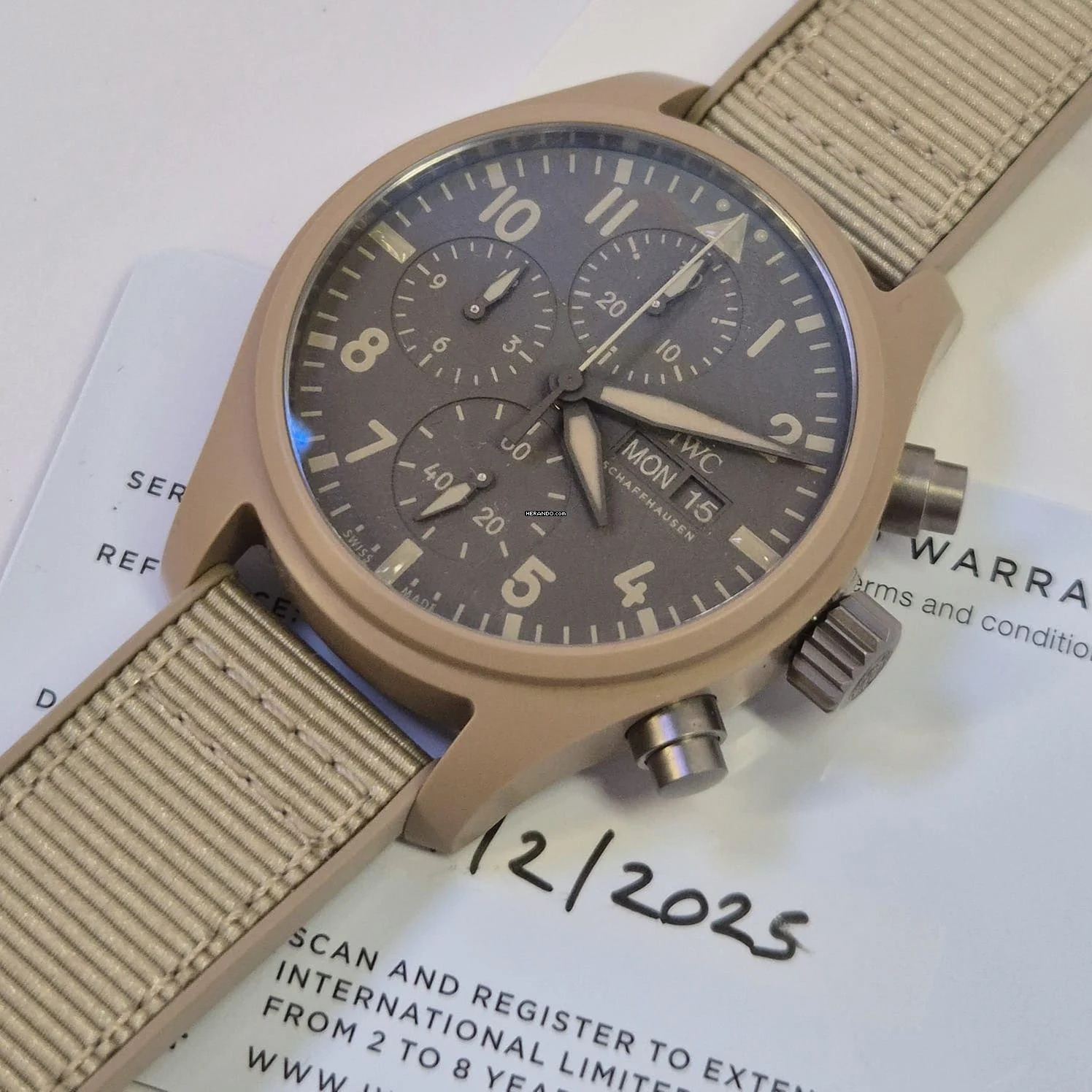 Thumbnail von IWC Fliegeruhr Chronograph Top Gun Pilot Top Gun Mojave Desert Chronograph Ceramic 41mm Automático Completo