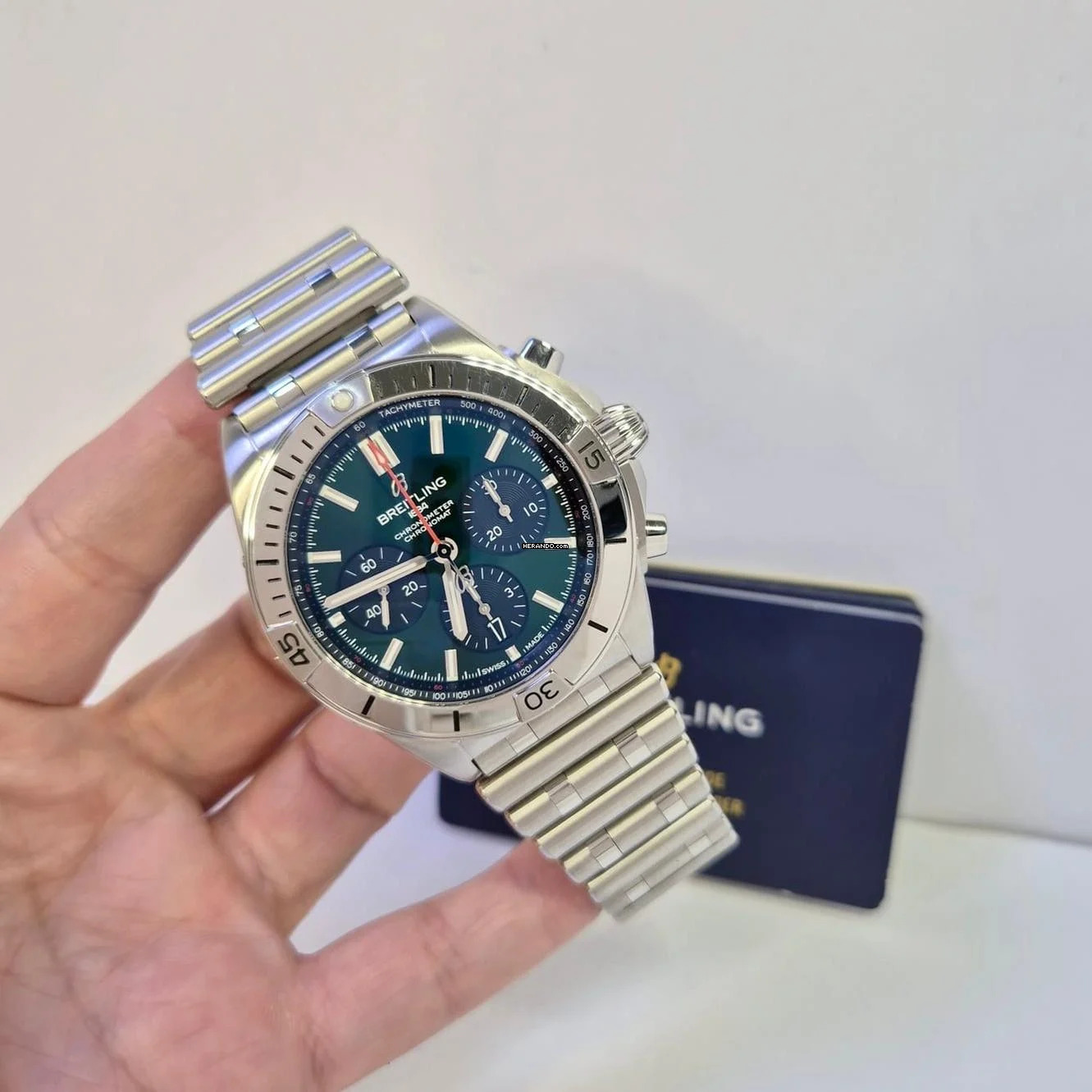  Breitling Chronomat 42 B01 42mm Special Green Edition Automático Completo 
