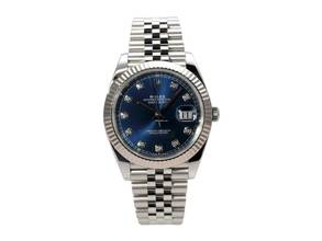 Thumbnail von Rolex Datejust 41 Edelstahl Weißgold 126334 Blau Diamant Jubile-Band