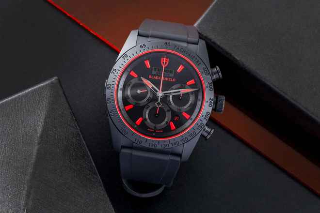  Tudor Fastrider Black Shield Chronograph Automatik Stahl Ref. 42000CR B&P 2014 