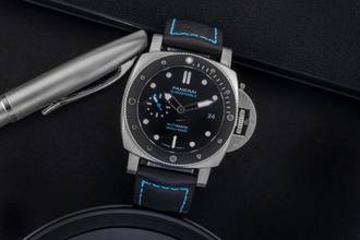 Thumbnail von Panerai Luminor Submersible Stahl Automatik Herrenuhr PAM00683 B&P