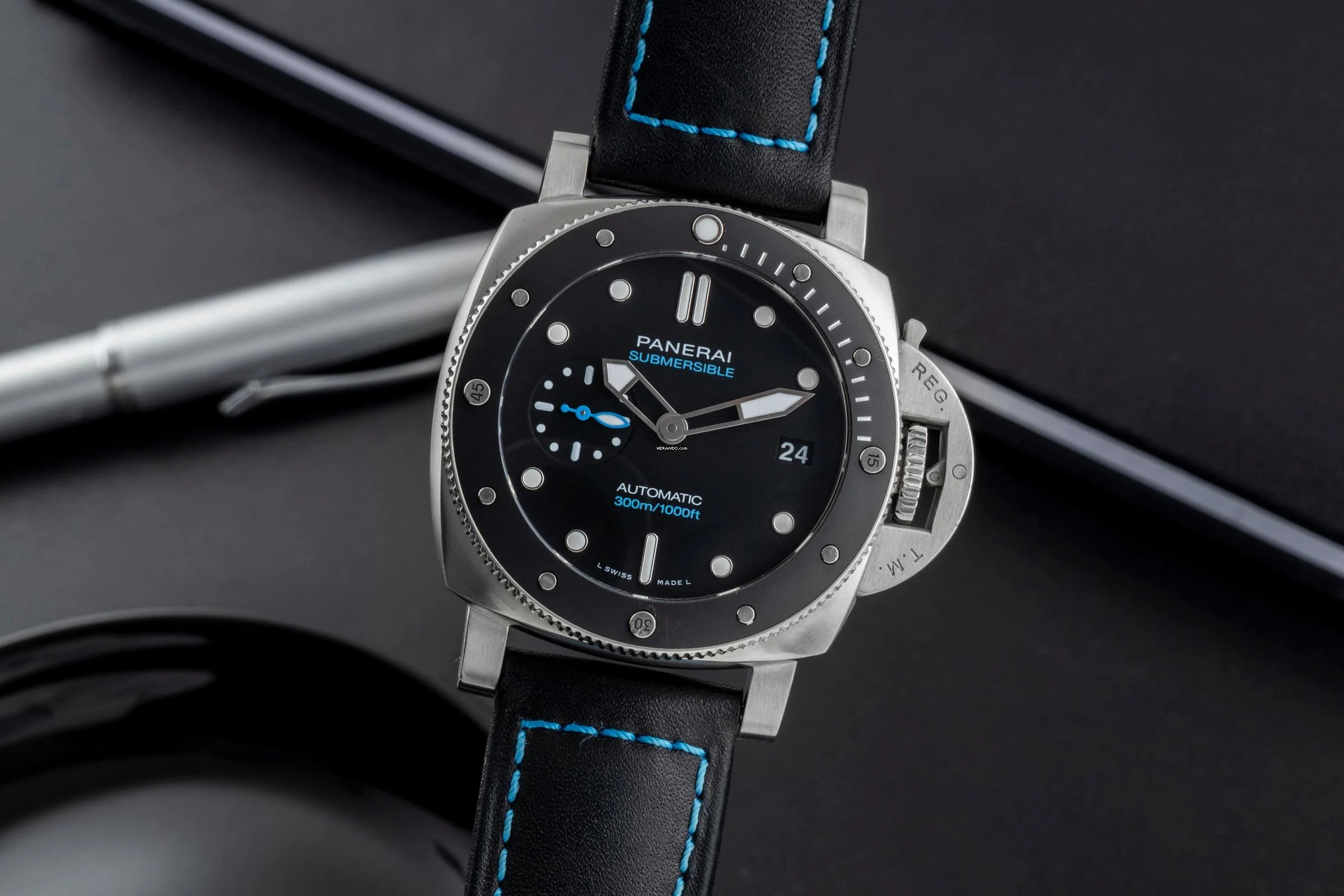  Panerai Luminor Submersible Stahl Automatik Herrenuhr PAM00683 B&P 