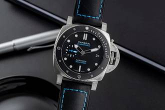 Thumbnail von Panerai Luminor Submersible Stahl Automatik Herrenuhr PAM00683 B&P