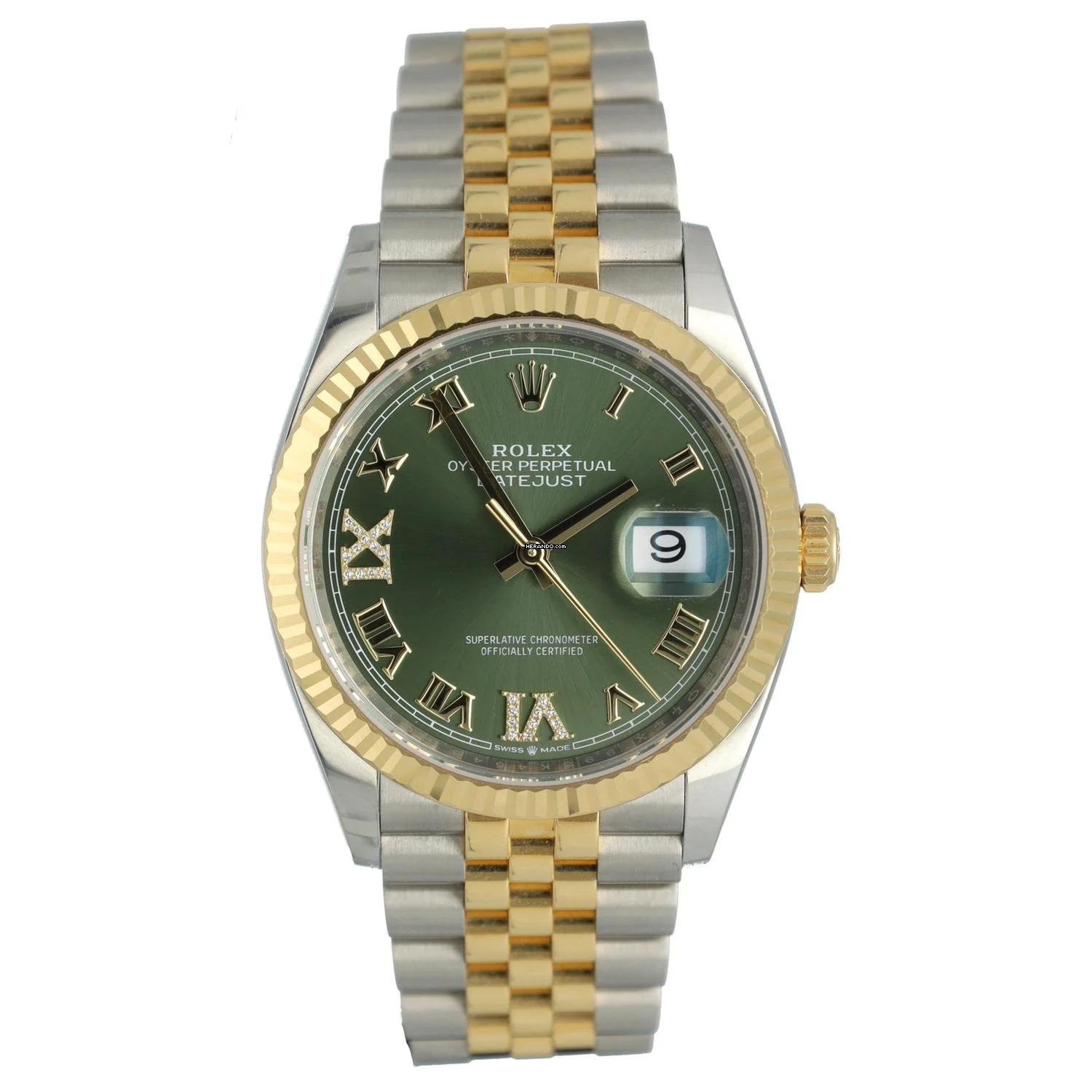 Rolex Datejust 36 Ref.126233 Green Roman Diamond Dial 2025