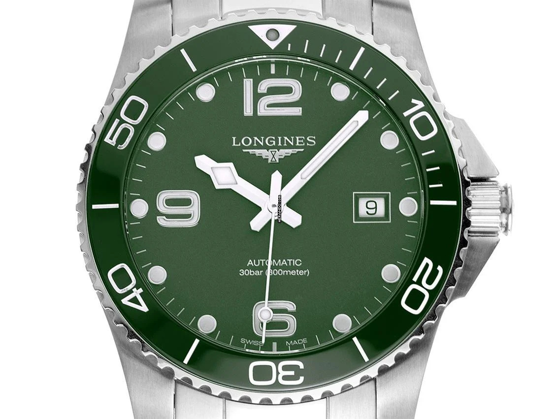  Longines HydroConquest Ref.L3.781.4.06.6 2025 Full Set Ungetragen Hydro Conquest Green Dial 