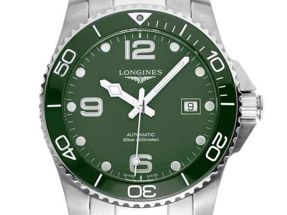  Longines HydroConquest Ref.L3.781.4.06.6 2025 Full Set Ungetragen Hydro Conquest Green Dial 