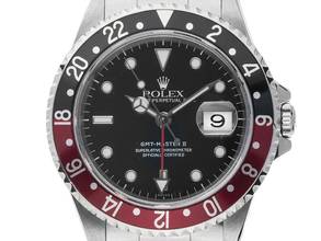 Thumbnail von Rolex GMT-Master II rot schwarz Coke Ref.16710 LC 100 1997 Full Set sehr gut Vintage