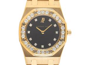 Thumbnail von Audemars Piguet Royal Oak Lady 18kt Gelbgold Diamanten Ref.6008BA 1988 Full Set wie Neu Vintage