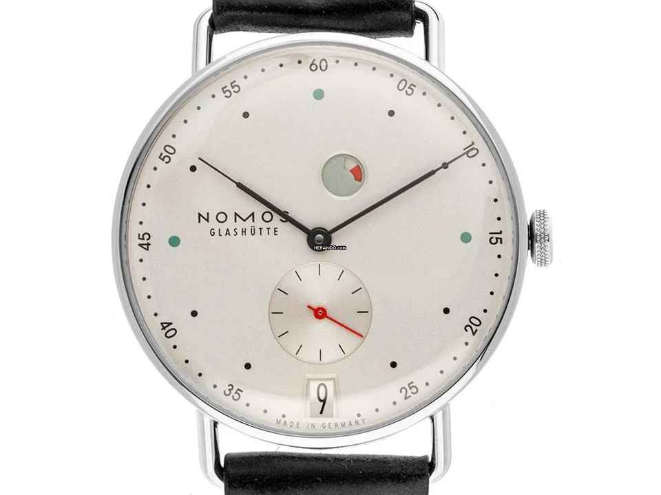  NOMOS Metro Datum Gangreserve Glashütte Metro Date Ref.1101 2025 Full Set Neu Metro Date Gangreserve 