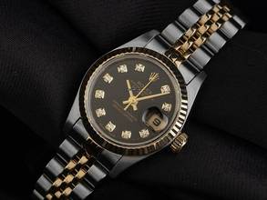 Thumbnail von Rolex Lady-Datejust Diamanten Ref.69173 1995 Full Set sehr gut Vintage Datejust Lady Diamanten