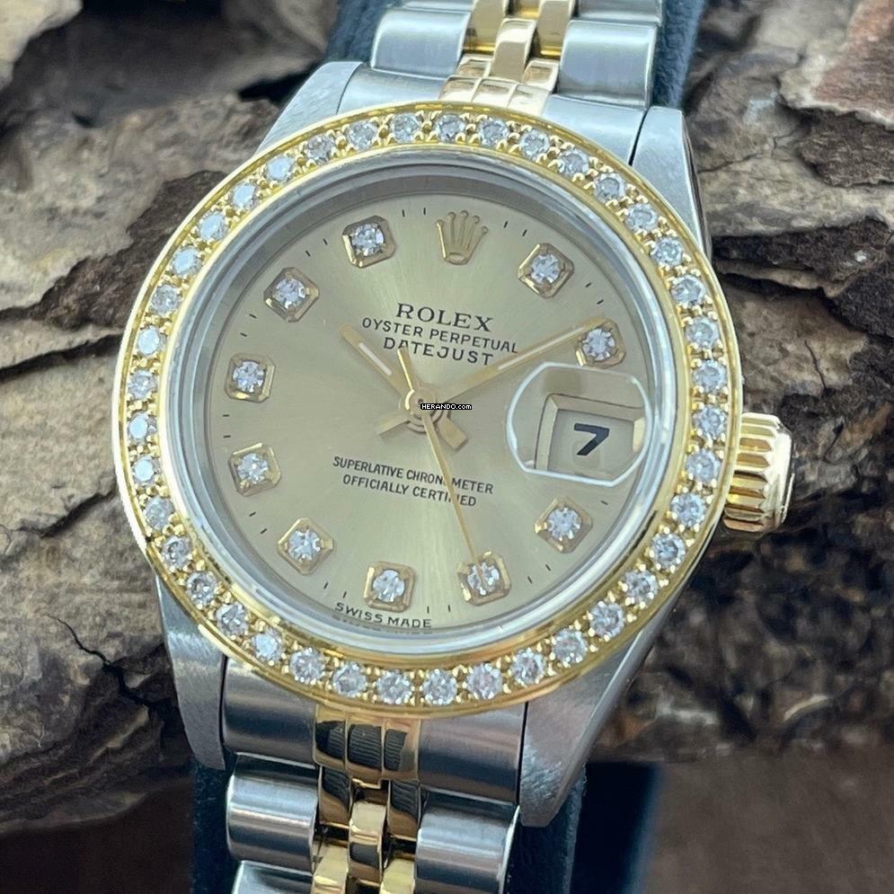 Thumbnail von Rolex Lady-Datejust Datejust Lady 26 - Diamant Zifferblatt (FACTORY) und Diamantlünette (Aftermarket) Diamond Dial Factory